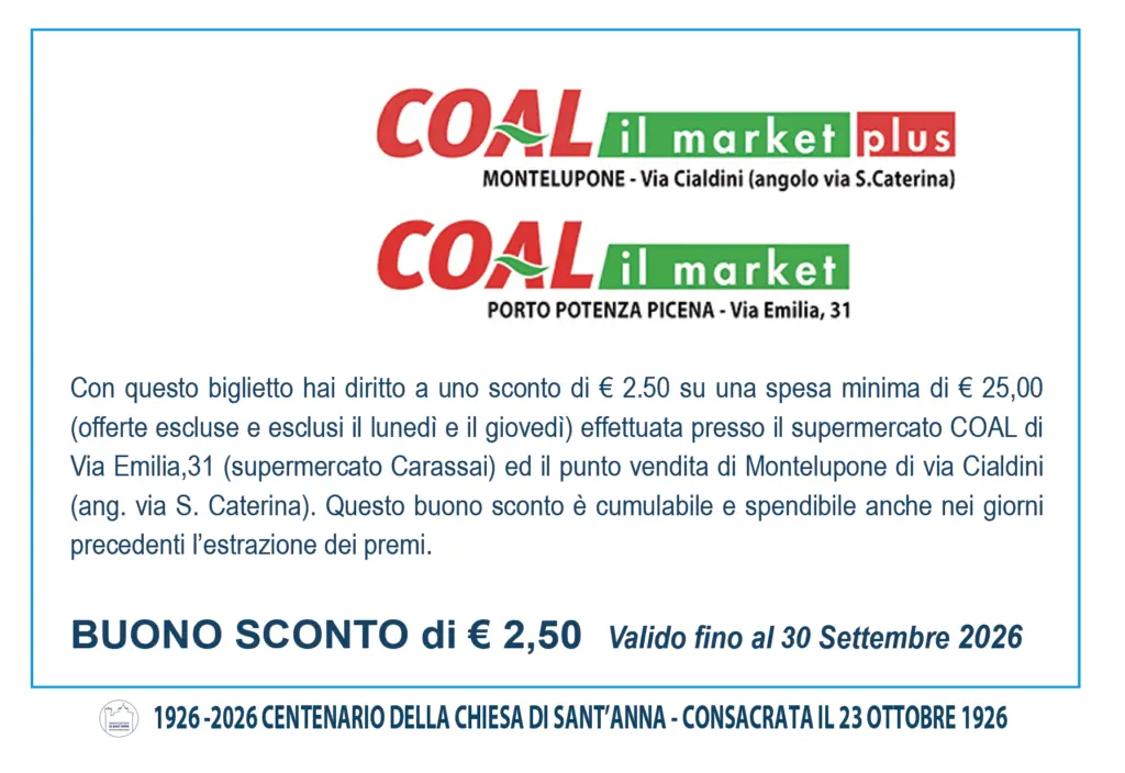 Biglietto lotteria 2026